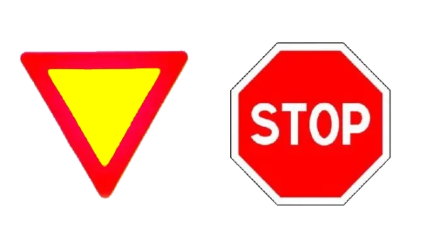 υποχρεωτικη παραχωρηση προτεραιοτητας και πινακιδα stop